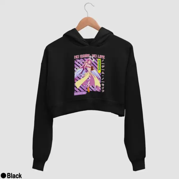 Anime Jibril Women's Crop Hoodie - Image 2
