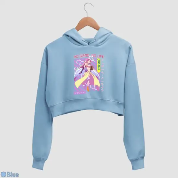 Anime Jibril Women's Crop Hoodie - Image 3