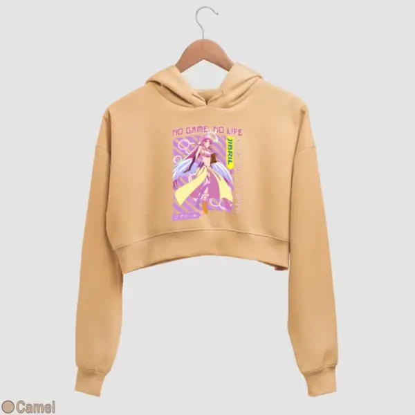 Anime Jibril Women's Crop Hoodie - Image 6