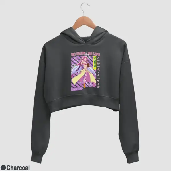 Anime Jibril Women's Crop Hoodie - Image 7
