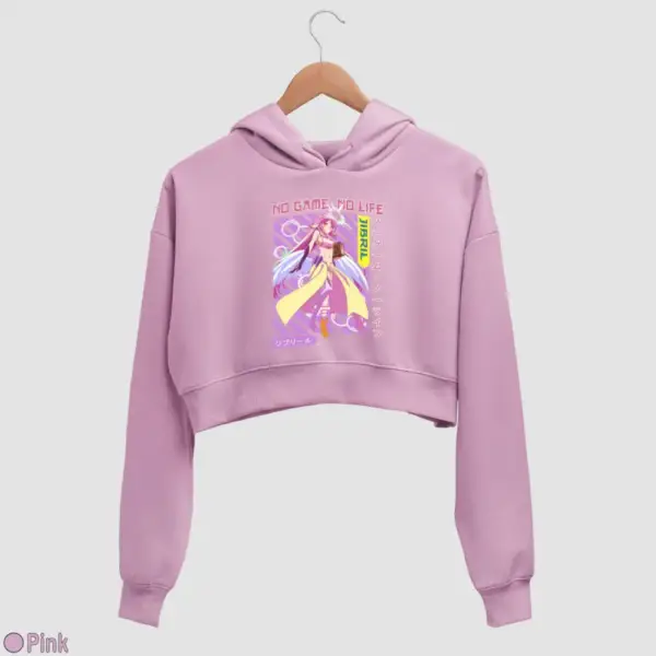 Anime Jibril Women's Crop Hoodie - Image 14