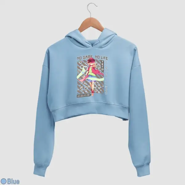 No Game, No Life, Tet Women's Crop Hoodie - Image 3