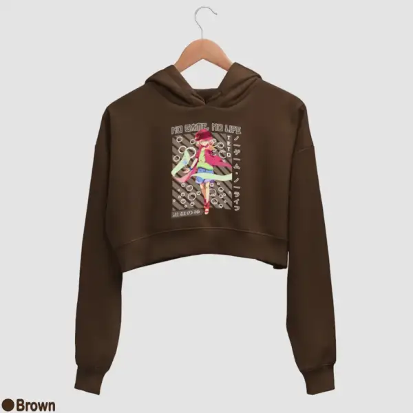 No Game, No Life, Tet Women's Crop Hoodie - Image 4