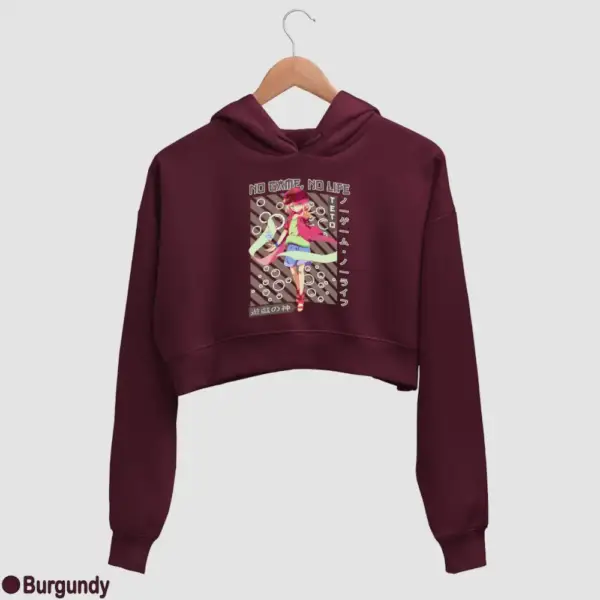 No Game, No Life, Tet Women's Crop Hoodie - Image 5