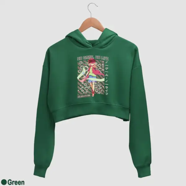 No Game, No Life, Tet Women's Crop Hoodie - Image 8
