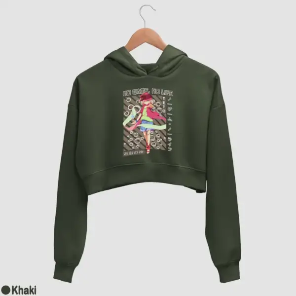 No Game, No Life, Tet Women's Crop Hoodie - Image 10