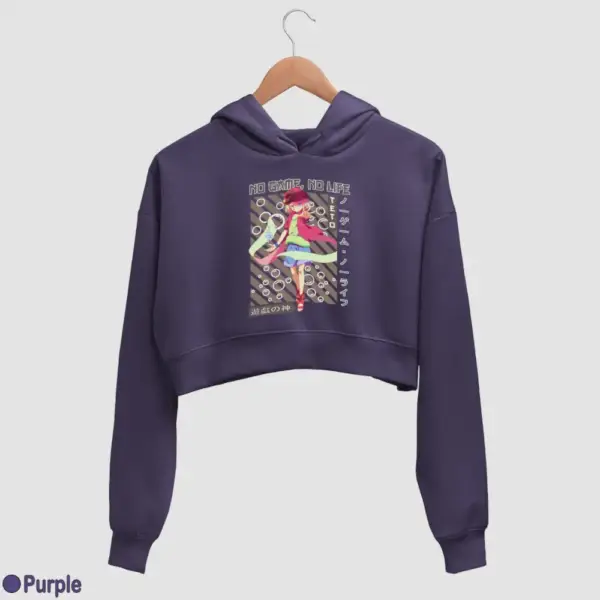 No Game, No Life, Tet Women's Crop Hoodie - Image 16