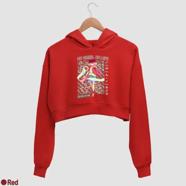 No Game, No Life, Tet Women's Crop Hoodie - Image 17