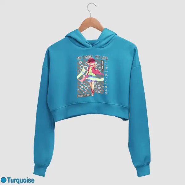 No Game, No Life, Tet Women's Crop Hoodie - Image 18