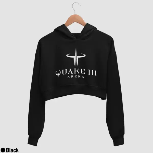 Quake III Arena Women's Crop Hoodie - Image 2