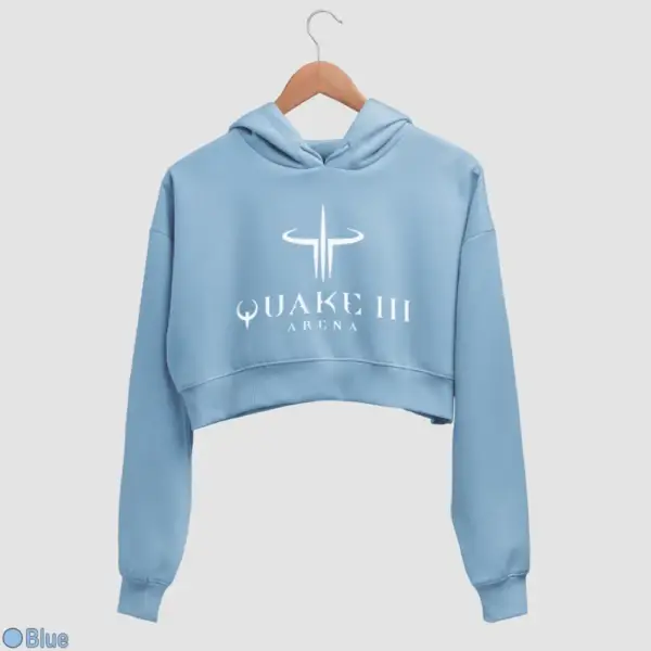 Quake III Arena Women's Crop Hoodie - Image 3