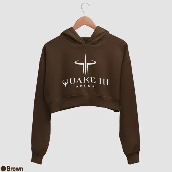Quake III Arena Women's Crop Hoodie - Image 4