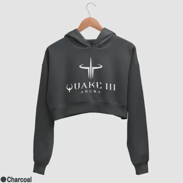 Quake III Arena Women's Crop Hoodie - Image 7