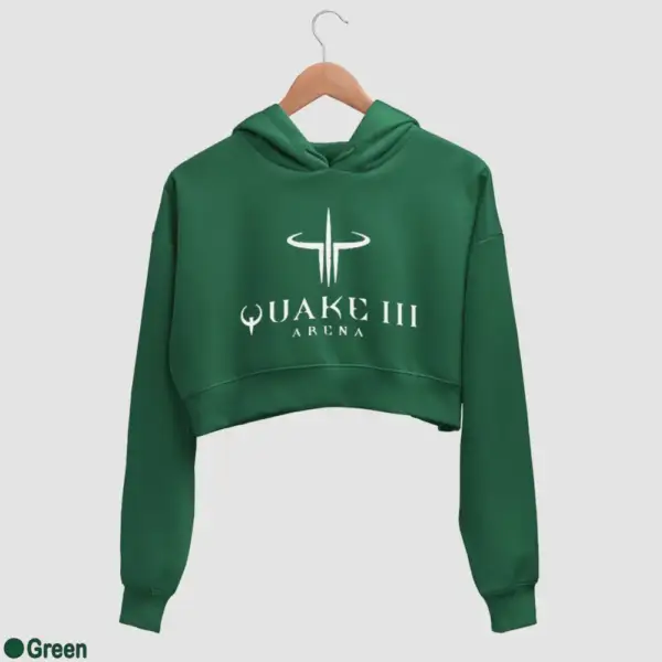 Quake III Arena Women's Crop Hoodie - Image 8