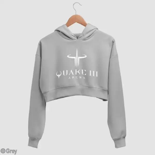 Quake III Arena Women's Crop Hoodie - Image 9