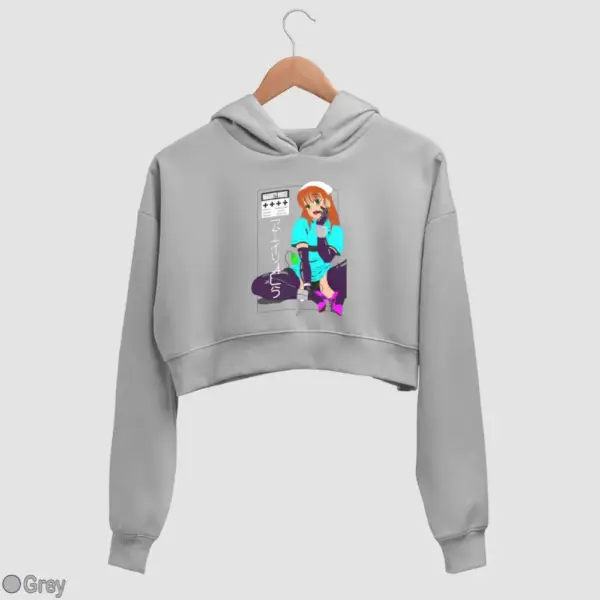 Senpai Naughty Nurse Women's Crop Hoodie - Image 9