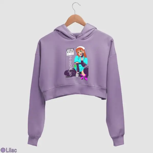 Senpai Naughty Nurse Women's Crop Hoodie - Image 10