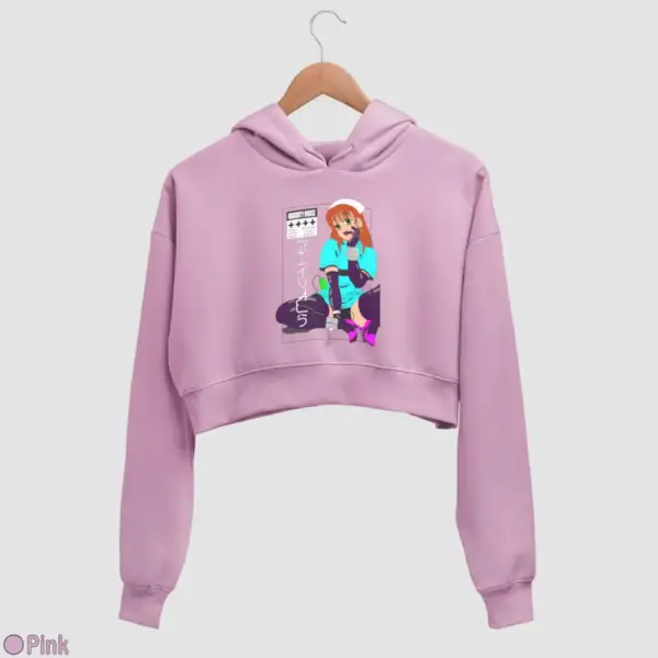 Senpai Naughty Nurse Women's Crop Hoodie - Image 13