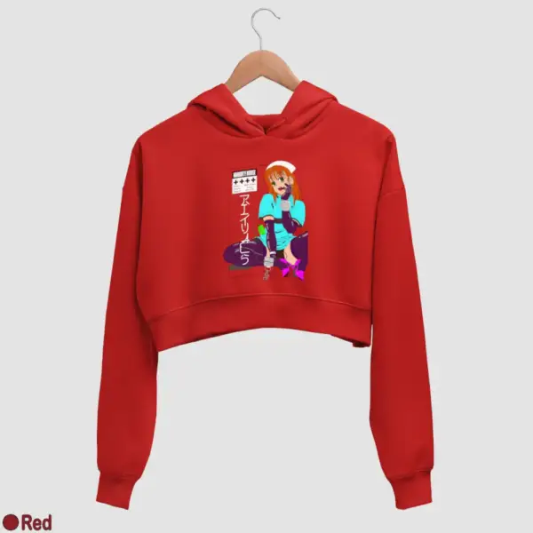 Senpai Naughty Nurse Women's Crop Hoodie - Image 16