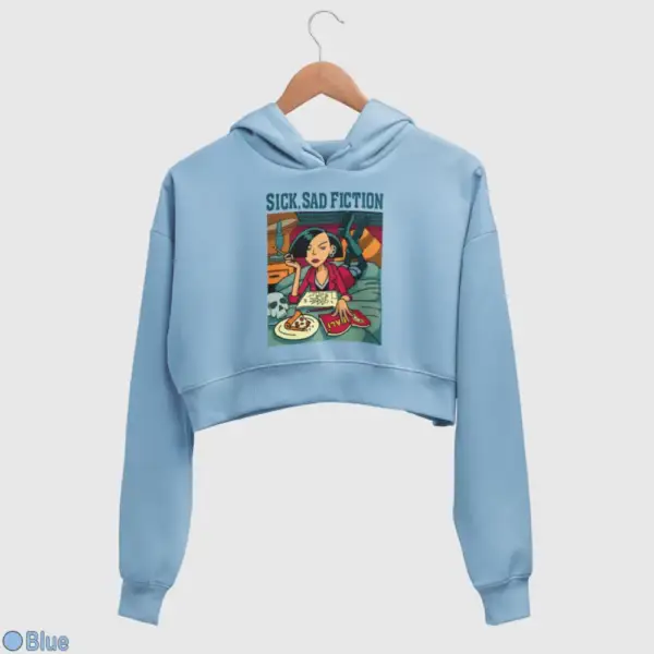 Sick, Sad Fiction Women's Crop Hoodie - Image 3