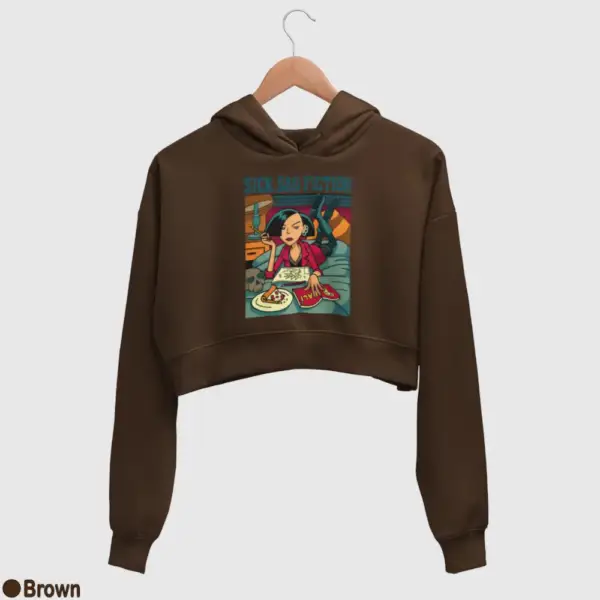 Sick, Sad Fiction Women's Crop Hoodie - Image 4