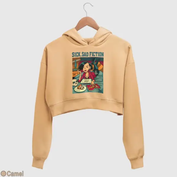Sick, Sad Fiction Women's Crop Hoodie - Image 6