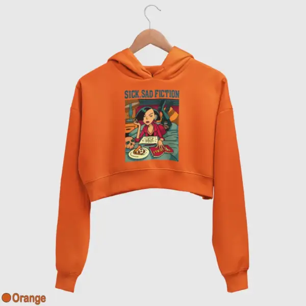 Sick, Sad Fiction Women's Crop Hoodie - Image 13