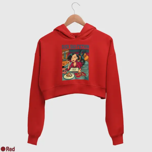 Sick, Sad Fiction Women's Crop Hoodie - Image 17