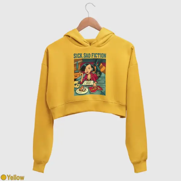 Sick, Sad Fiction Women's Crop Hoodie - Image 19
