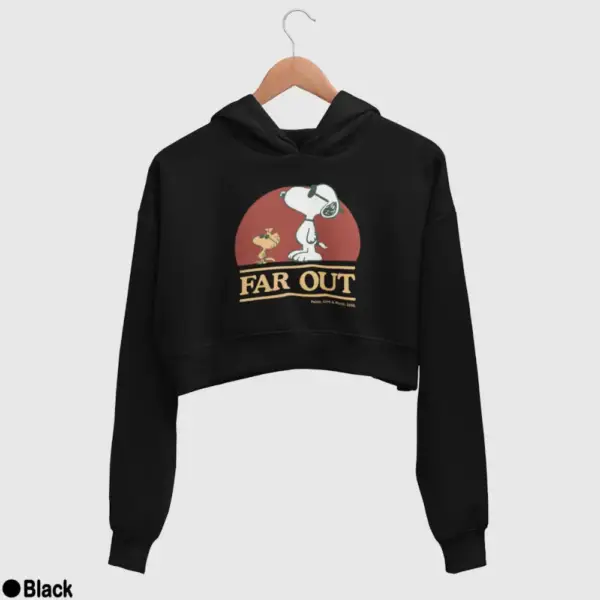 Snoopy Far Out Women's Crop Hoodie