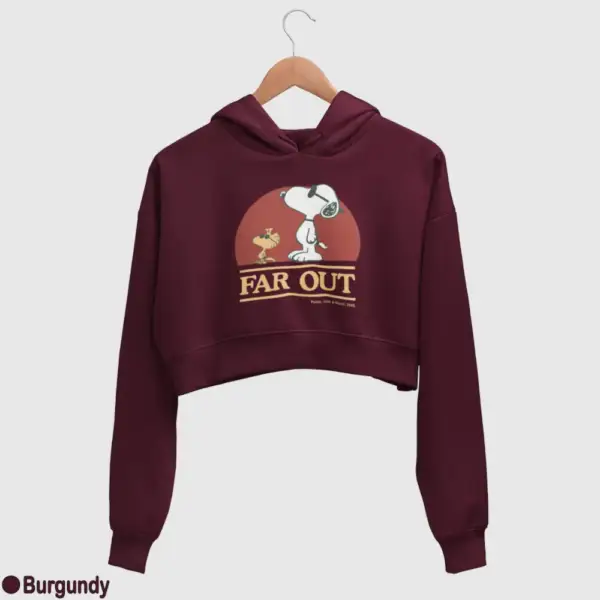 Snoopy Far Out Women's Crop Hoodie - Image 4