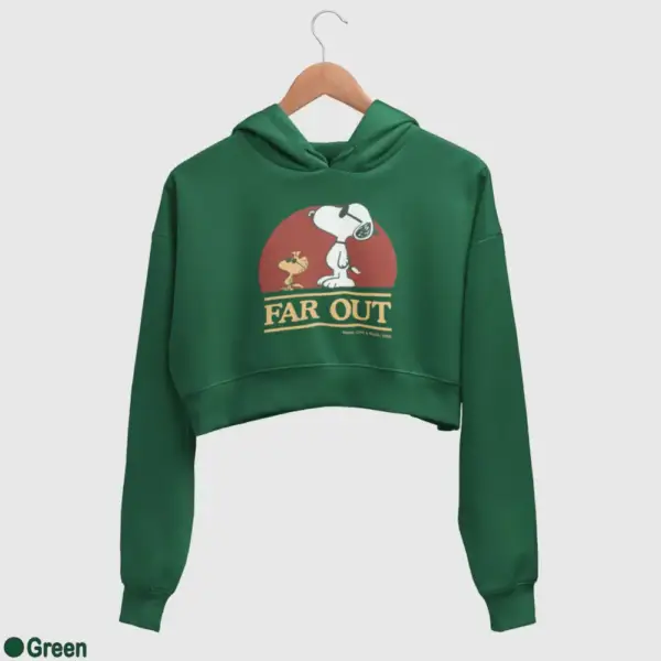 Snoopy Far Out Women's Crop Hoodie - Image 7