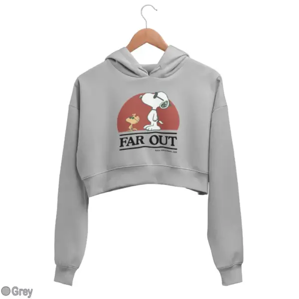 Snoopy Far Out Women's Crop Hoodie - Image 8