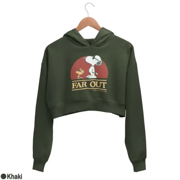 Snoopy Far Out Women's Crop Hoodie - Image 9