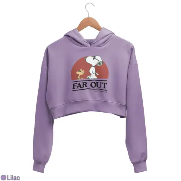 Snoopy Far Out Women's Crop Hoodie - Image 10