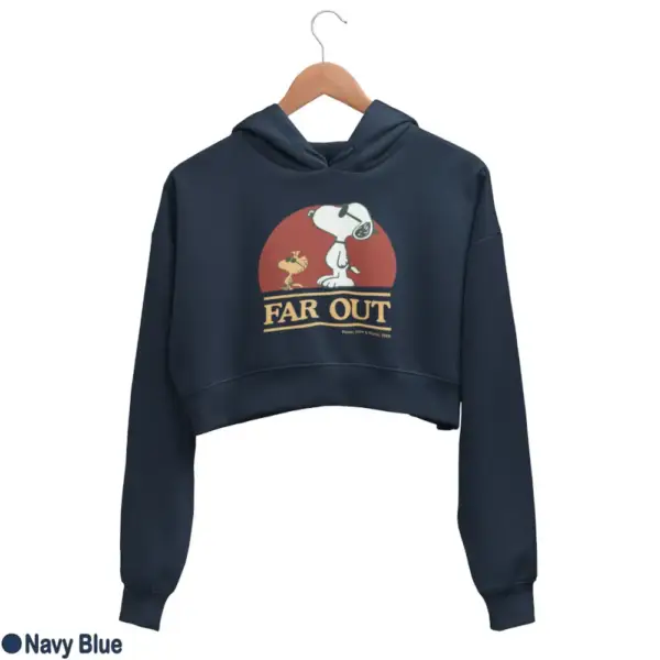 Snoopy Far Out Women's Crop Hoodie - Image 11