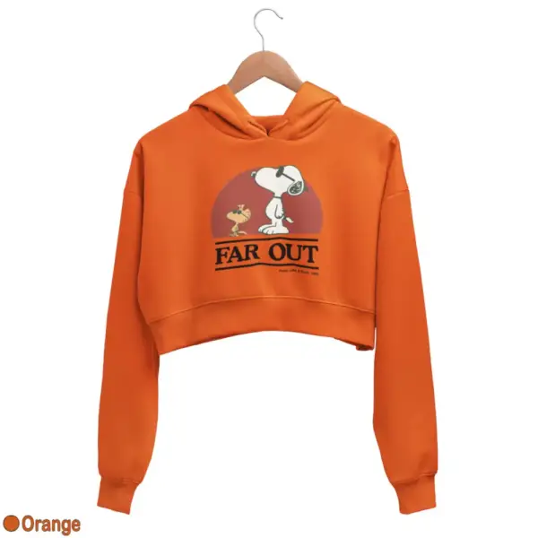 Snoopy Far Out Women's Crop Hoodie - Image 12