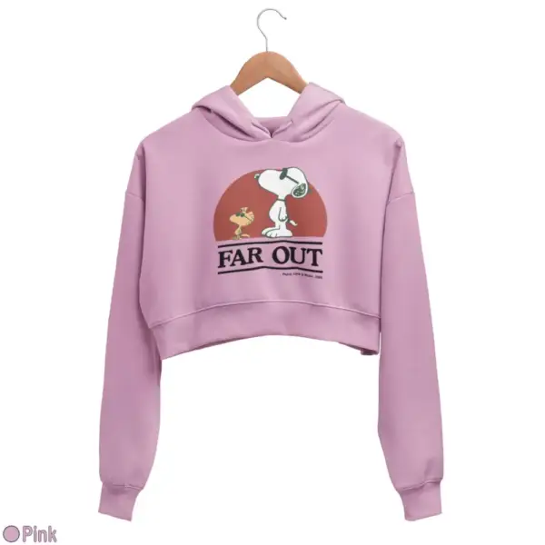 Snoopy Far Out Women's Crop Hoodie - Image 13
