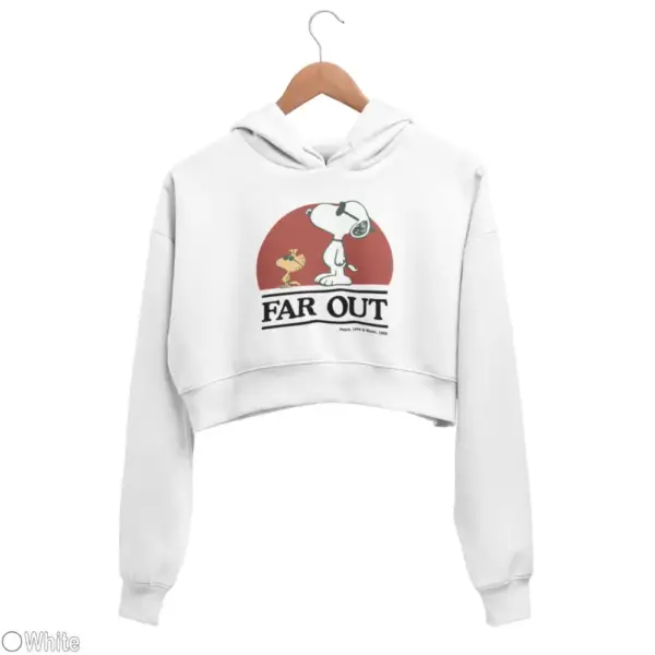 Snoopy Far Out Women's Crop Hoodie - Image 18