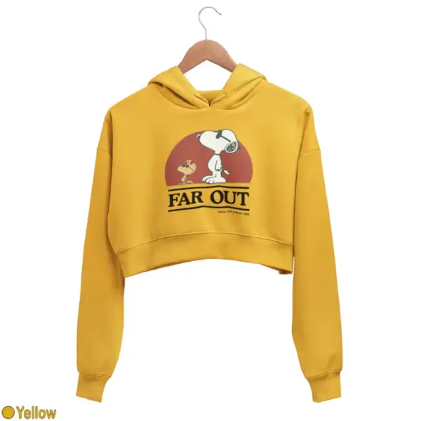 Snoopy Far Out Women's Crop Hoodie - Image 19