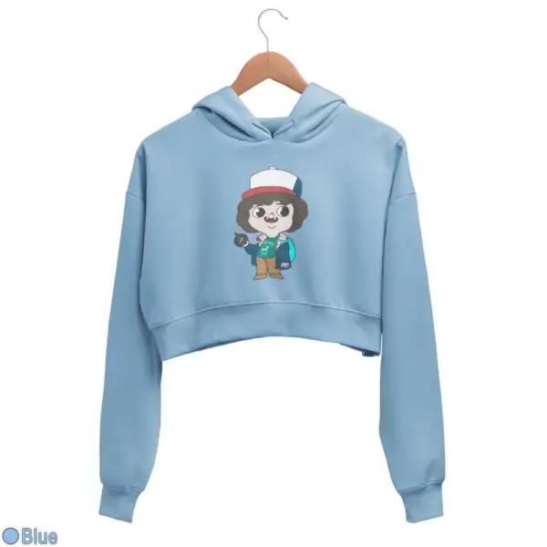 Stranger Things Dustin Women's Crop Hoodie - Image 3