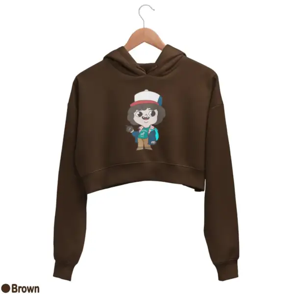 Stranger Things Dustin Women's Crop Hoodie - Image 4