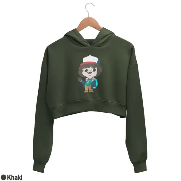 Stranger Things Dustin Women's Crop Hoodie - Image 10