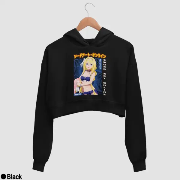 Alice Zuberg Women's Crop Hoodie - Image 2