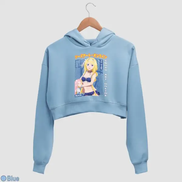 Alice Zuberg Women's Crop Hoodie - Image 3