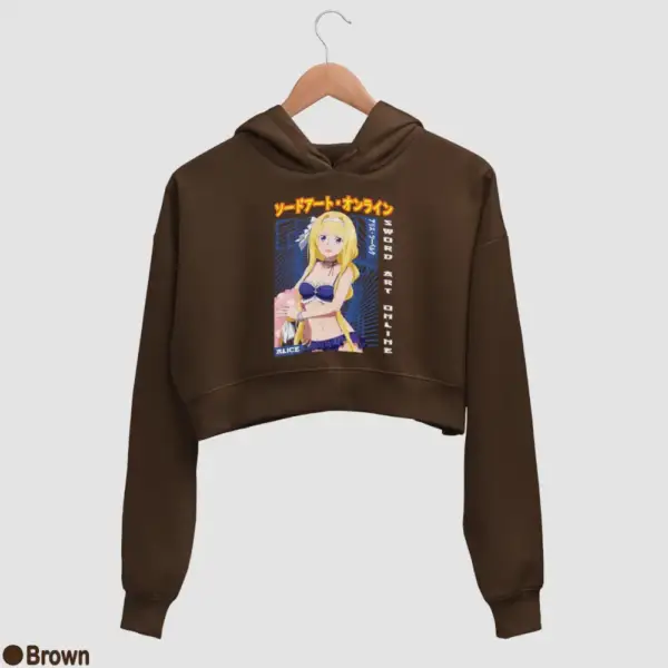 Alice Zuberg Women's Crop Hoodie - Image 4