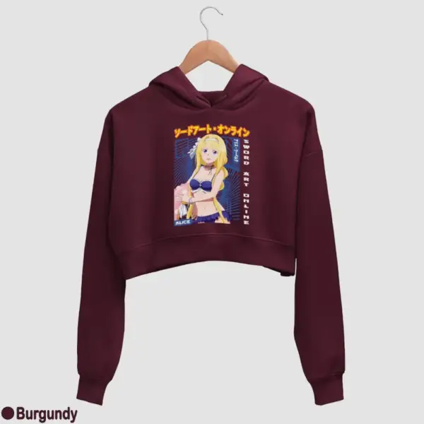 Alice Zuberg Women's Crop Hoodie - Image 5