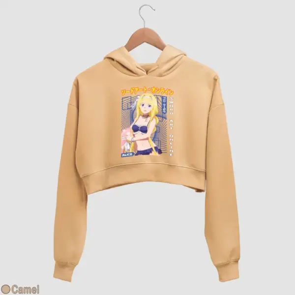 Alice Zuberg Women's Crop Hoodie - Image 6