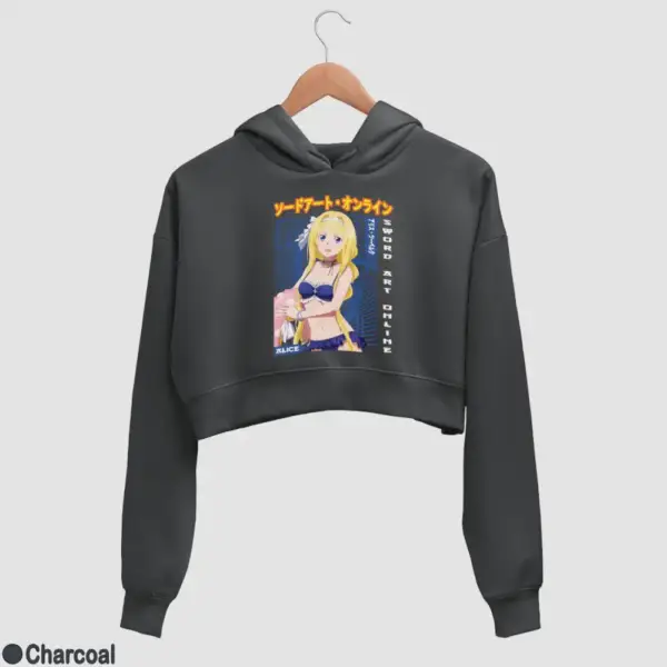 Alice Zuberg Women's Crop Hoodie - Image 7