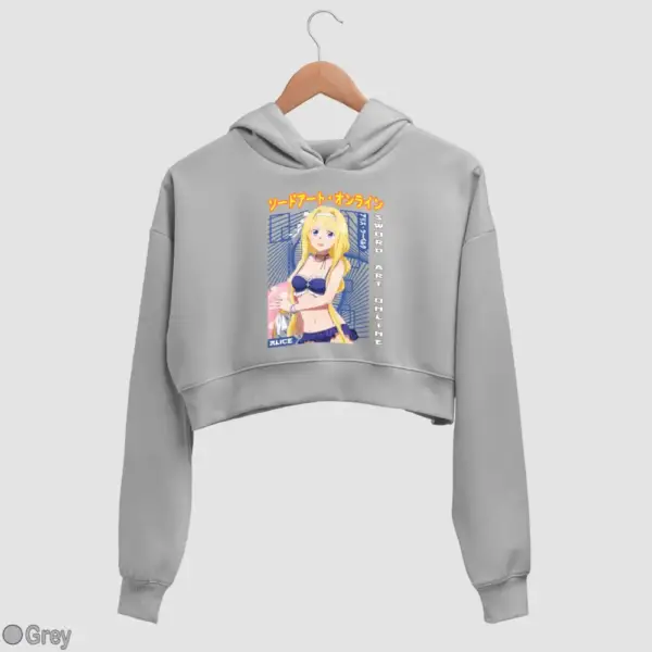 Alice Zuberg Women's Crop Hoodie - Image 9
